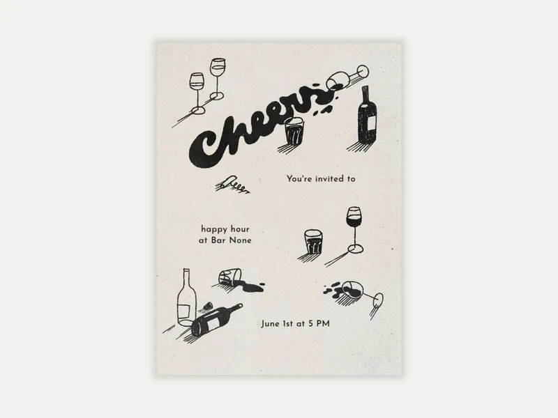 Wine Napkin Doodles - wine_tasting - Invitation