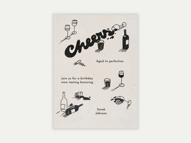 Wine Napkin Doodles - wine_tasting - Invitation