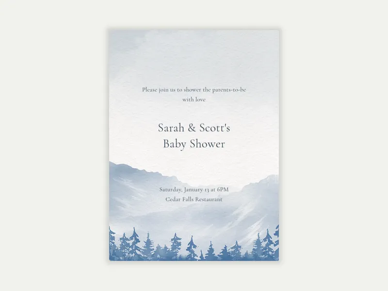 Winter Baby Shower - featured - Invitation