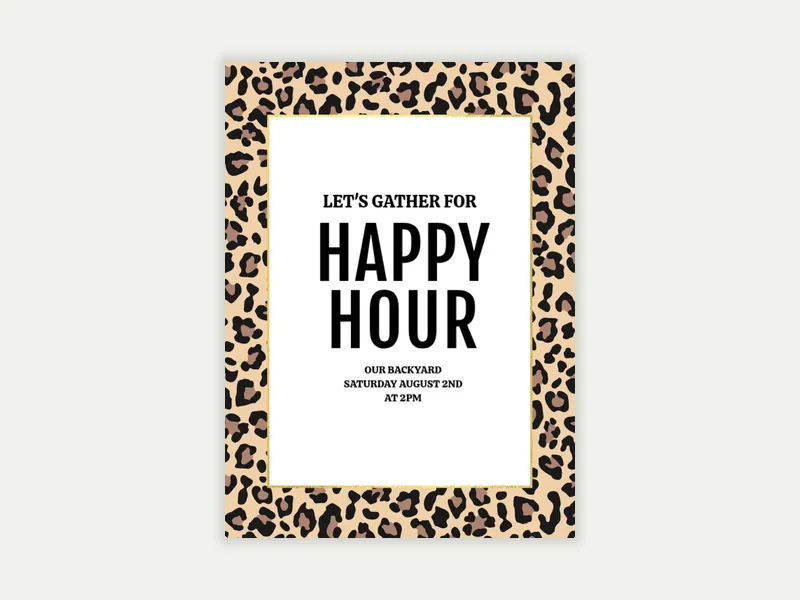 Classic Leopard - happy_hour - Invitation