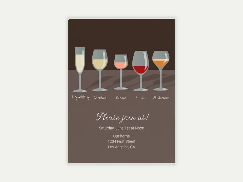 Wine Lineup - wine_tasting - Invitation