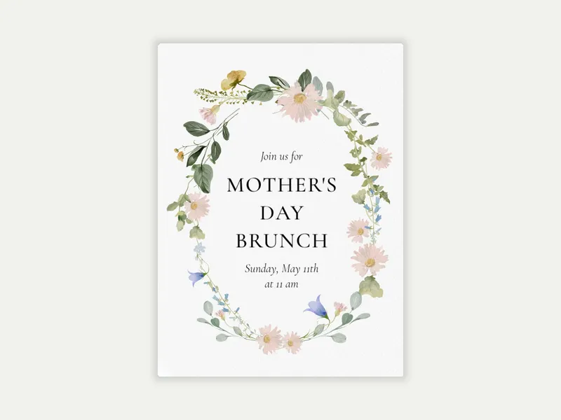 Wildflowers in Bloom - mothers_day - Invitation