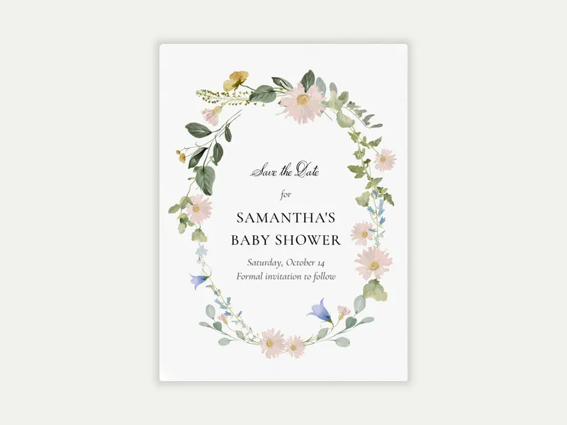 Wildflowers in Bloom - baby_save_the_date - Invitation