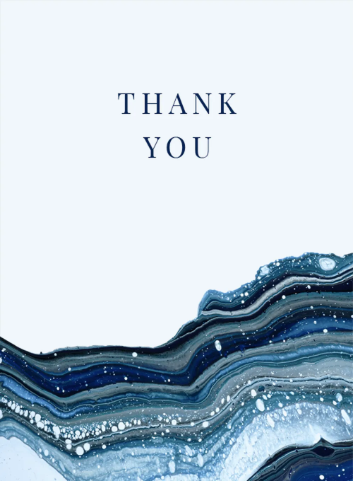 Watercolor Marble Waves - thankyou_cards - Card