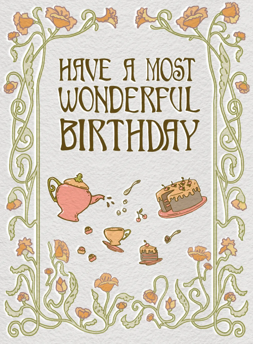 Wonderland Birthday - birthday_kids_cards - Card