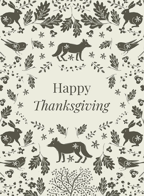 Woodland Wonder - thanksgiving_cards - Card