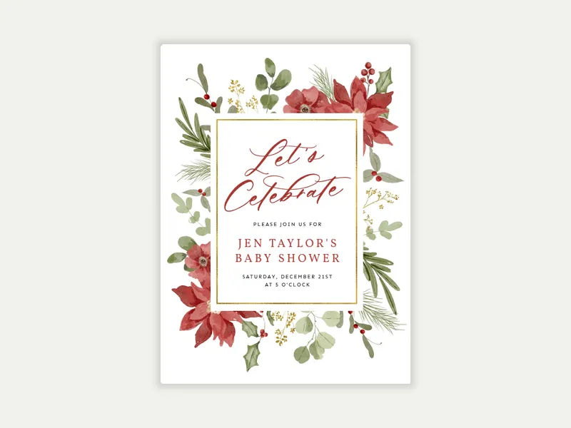 Winter Blooms - featured - Invitation