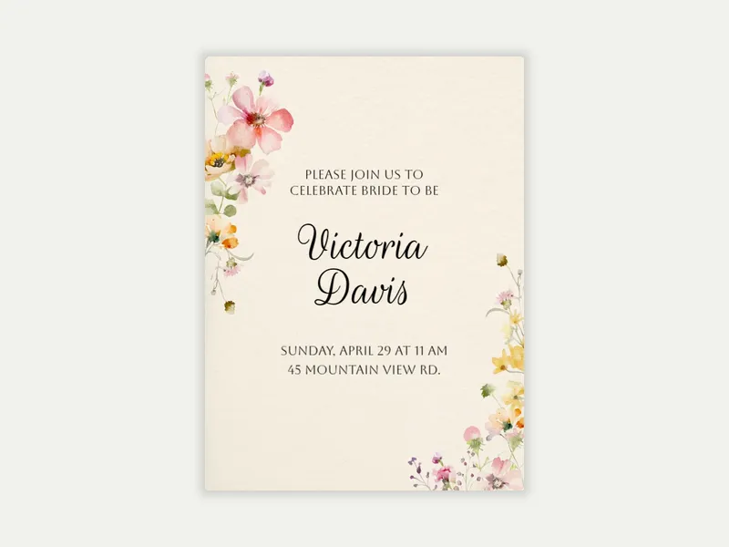 Wild Blush - bridal_shower - Invitation