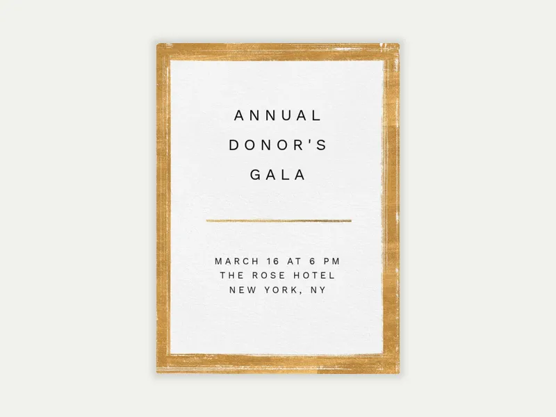 Minimalist Gold Brush Lines - business_save_the_date - Invitation