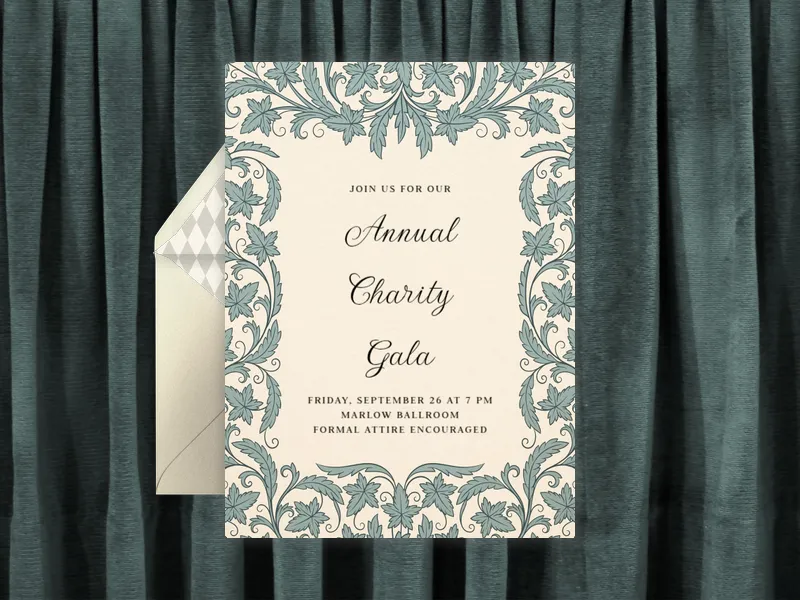 Whimsical Leaves - charity_fundraisers - Invitation