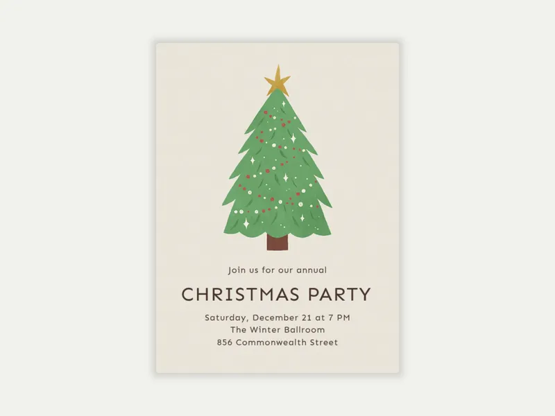 Xmas Tree - christmas - Invitation