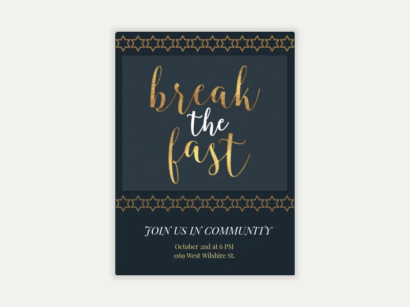 Break the Fast - rosh_hashanah - Invitation