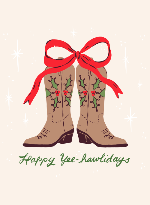 Yeehaw-liday Wishes - holiday_cards - Card