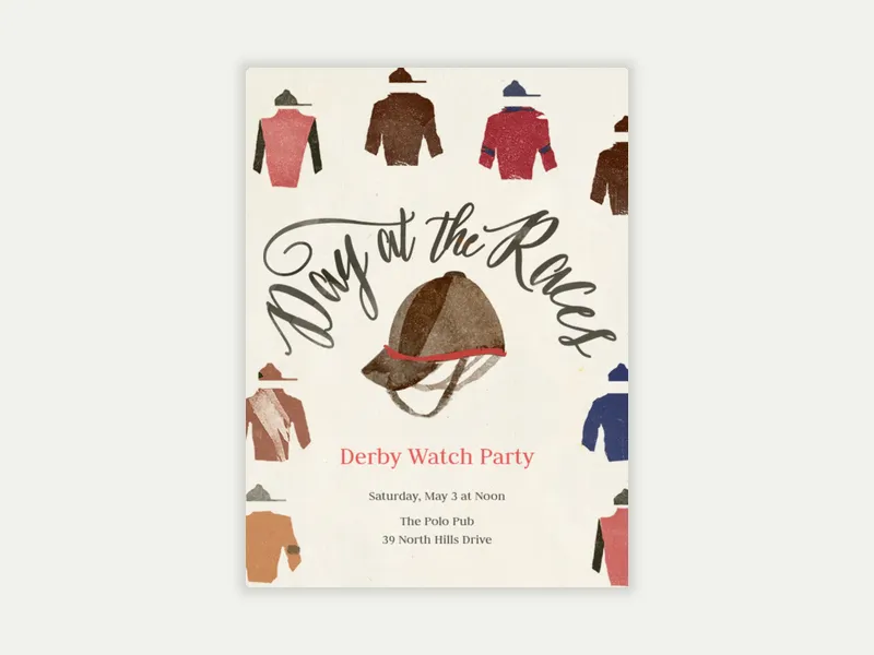 Day at the Races - derby_day - Invitation