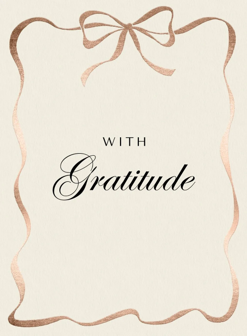 Light Foiled Ribbon - thankyou_cards - Card