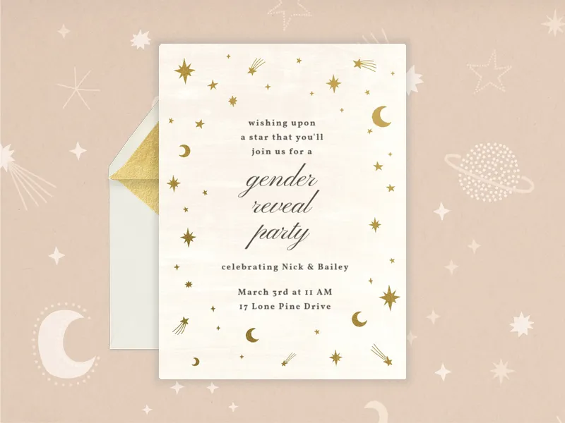 Written in the Stars - gender_reveal - Invitation
