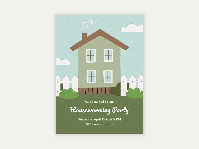 Happy New Home - housewarming - Invitation