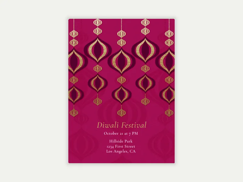 Diwali Pattern - diwali - Invitation