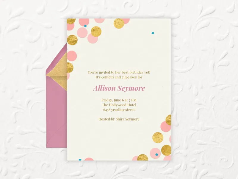 Confetti and Cupcakes - birthday_foradults - Invitation