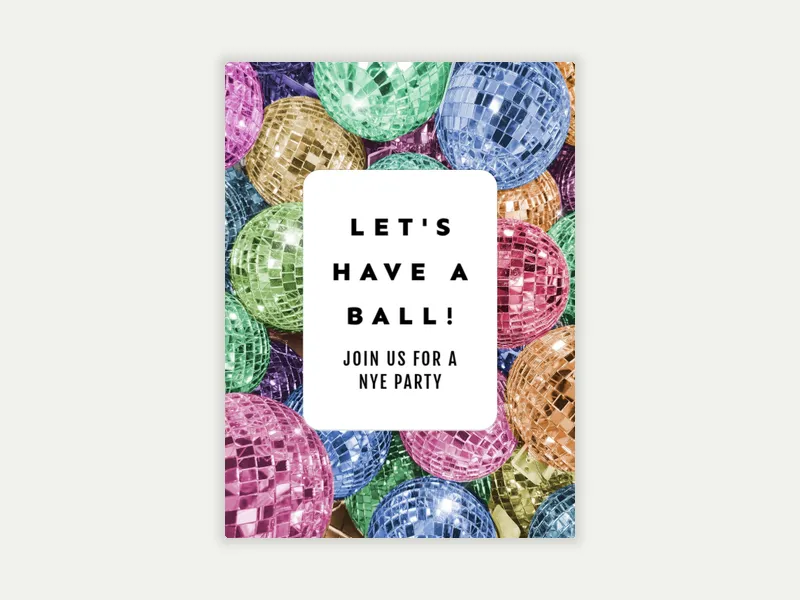 Disco Dreams New Year - adults - Invitation