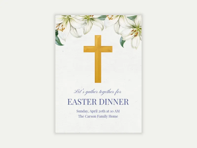 Easter Cross - easter - Invitation