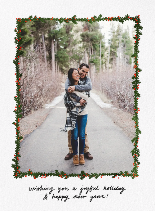 Holiday Dainty Garland Frame (Photo) - featured_cards - Card