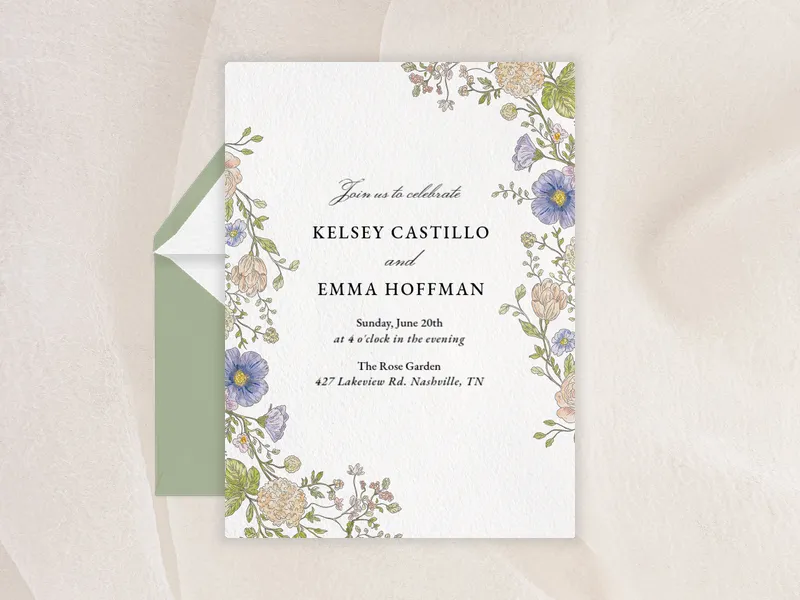 Forever Blossoms - vow_renewal - Invitation