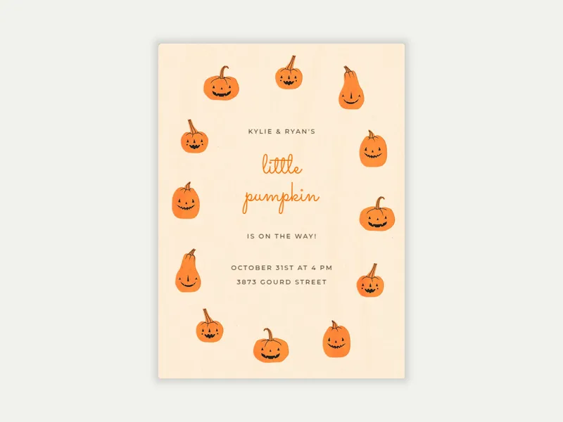 Gourd Wreath - baby_shower - Invitation