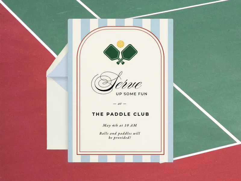 Hit the Court - pickleball - Invitation