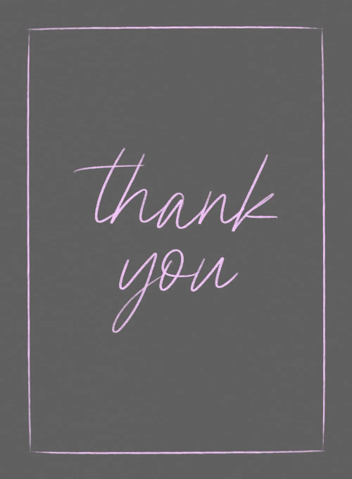 Pencil Writing Thank You (Gray) - thankyou_cards - Card
