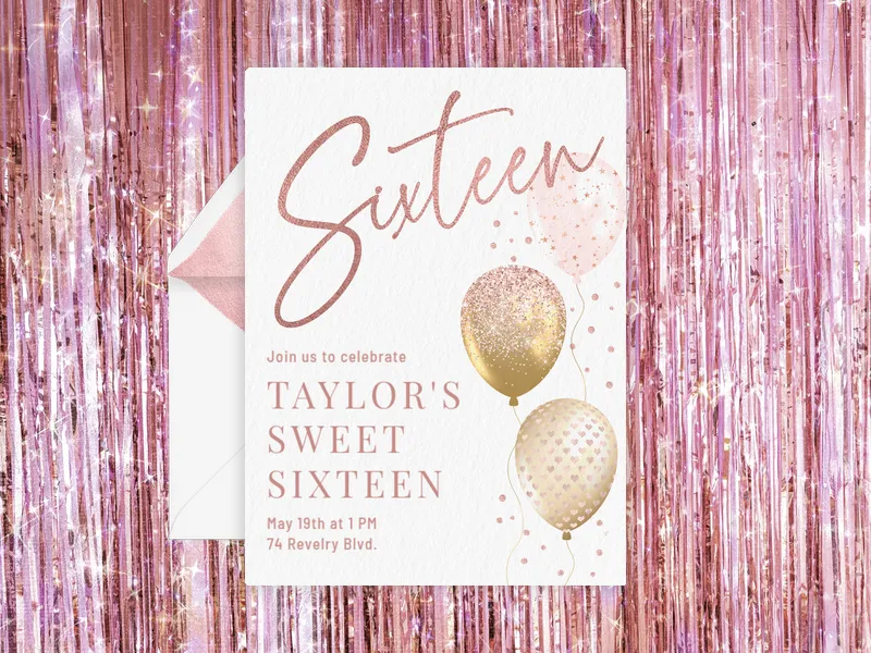 Simply Shimmering - sweet_sixteen - Invitation