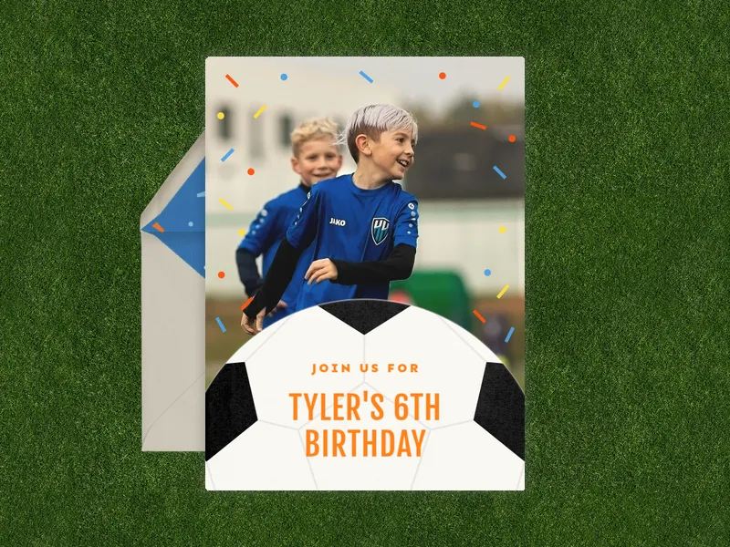 Sports Sprinkles (Photo) - soccer - Invitation