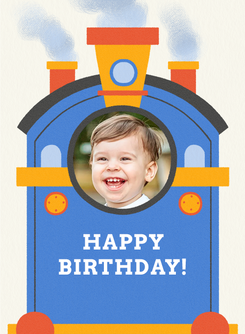 Tank Engine Birthday (Photo) - birthday_kids_cards - Card