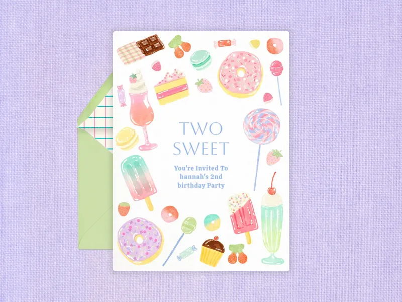 Sweets Galore - 2nd_birthday - Invitation