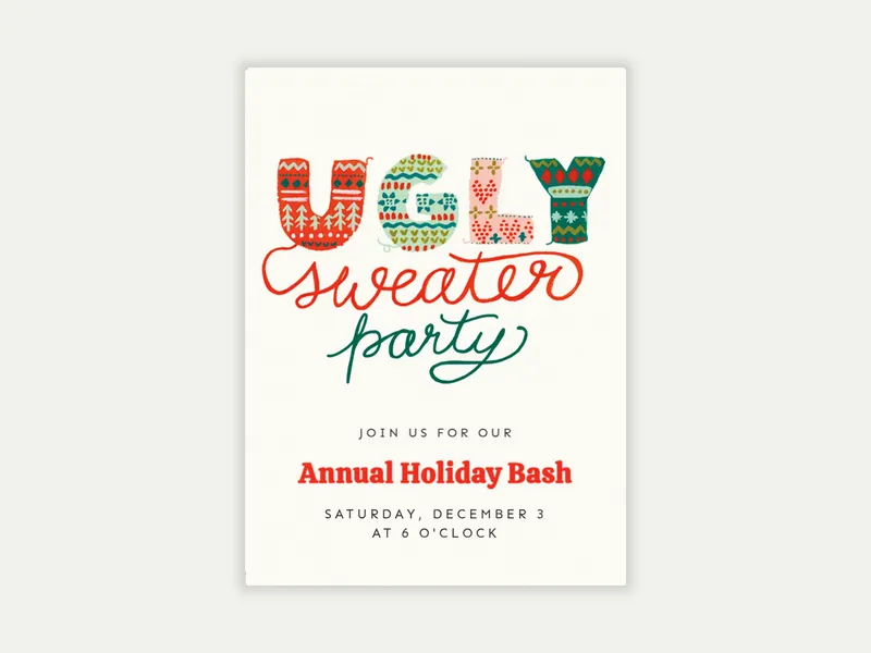 Ugly Sweater Party - featured - Invitation