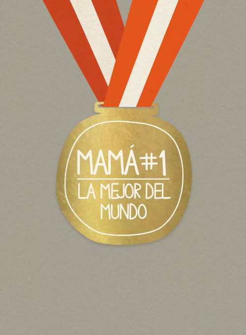 Mom's Medal Spanish - mothers_day_cards - Card
