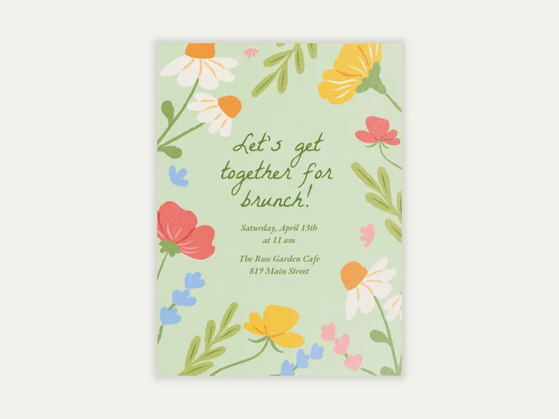 Spring Has Sprung - parties - Invitation