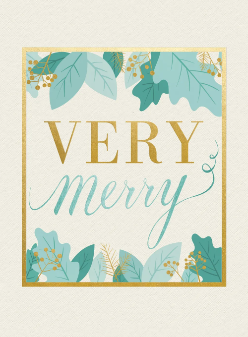Very Merry Border - christmas_cards - Card