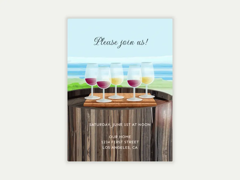 Wine Country - wine_tasting - Invitation