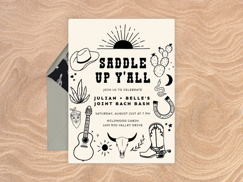 Wild, Wild West - joint_bach_party - Invitation