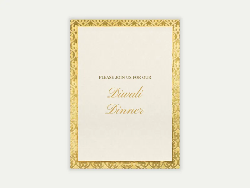 Gold Embossed Dinner - featured - Invitation