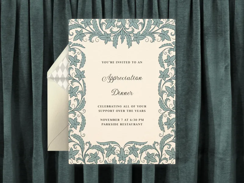 Whimsical Leaves - appreciation_events - Invitation