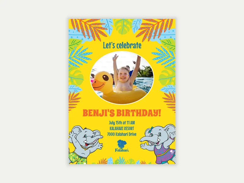 Kalahari Resorts: Elephant Pals (Photo) - kalahari_resorts - Invitation