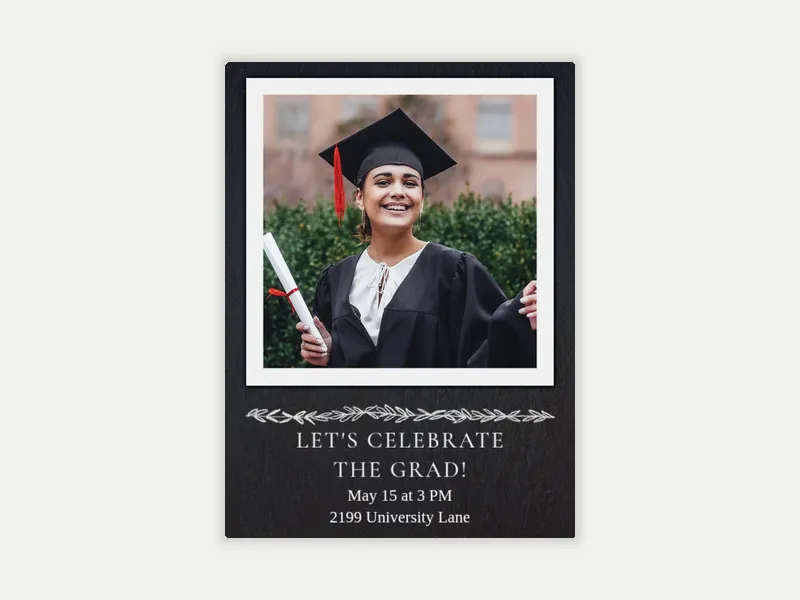 Styled Slate (Photo) - graduation - Invitation