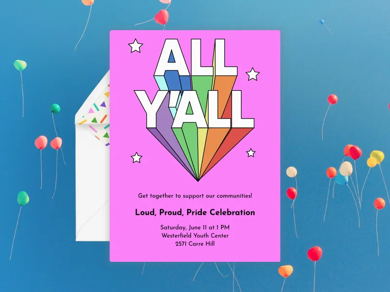 All Y'all - pride - Invitation