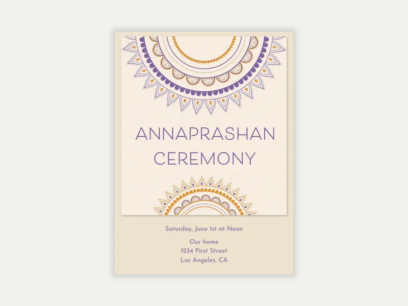 Annaprashan Ceremony Invitation free template design