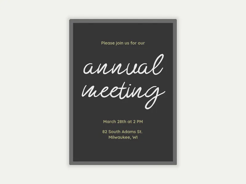 Annual Meeting - meetings - Invitation