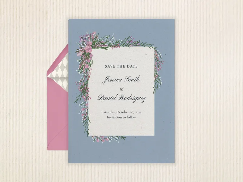 Antique Bouquet - Save the Date premium template design