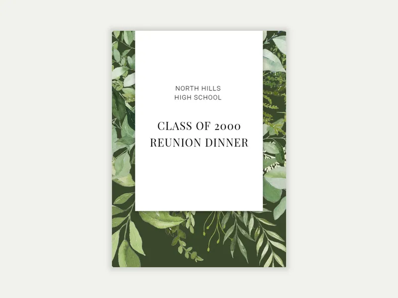 Leaves of Green Invitation free template design