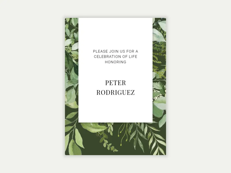 Leaves of Green Invitation free template design